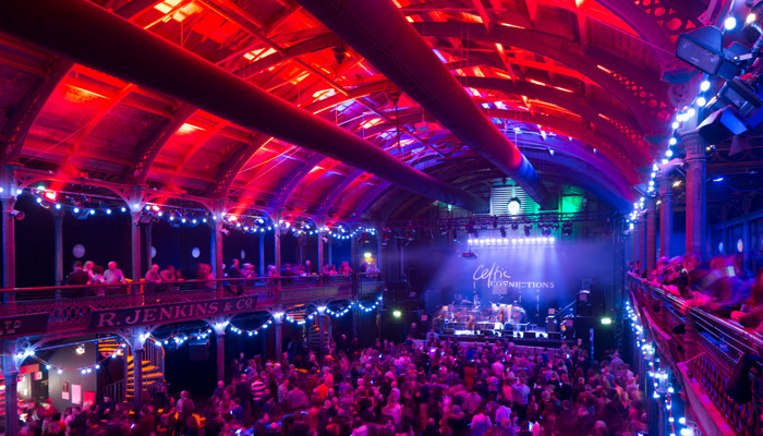 Large crowd at Old Fruitmarket music venue