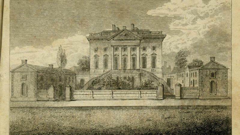 An image of the Royal Bank from Glasgow Delineated 1836