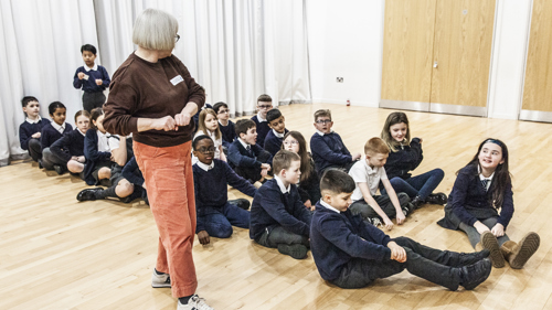 Artist talks to primary school pupils