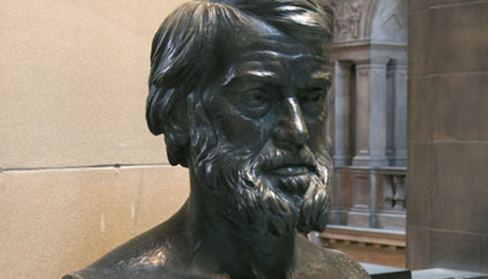 photograph of a bust of a man