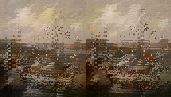 A painting entitled 'Launch of the Christian' T.1957.15 © CSG CIC Glasgow Museums Collection